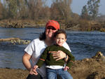 at the river with mommy