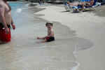jack on beach, scary shot of daddy